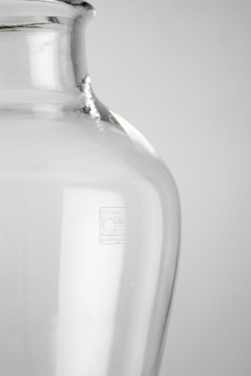 Blown Glass Monumental Glass Vase by Don Shepard for Blinko For Sale