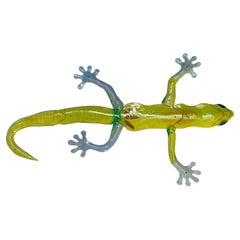 Escultura mural monumental de cerámica esmaltada Gecko de Rexx Fisher, artista de Florida
