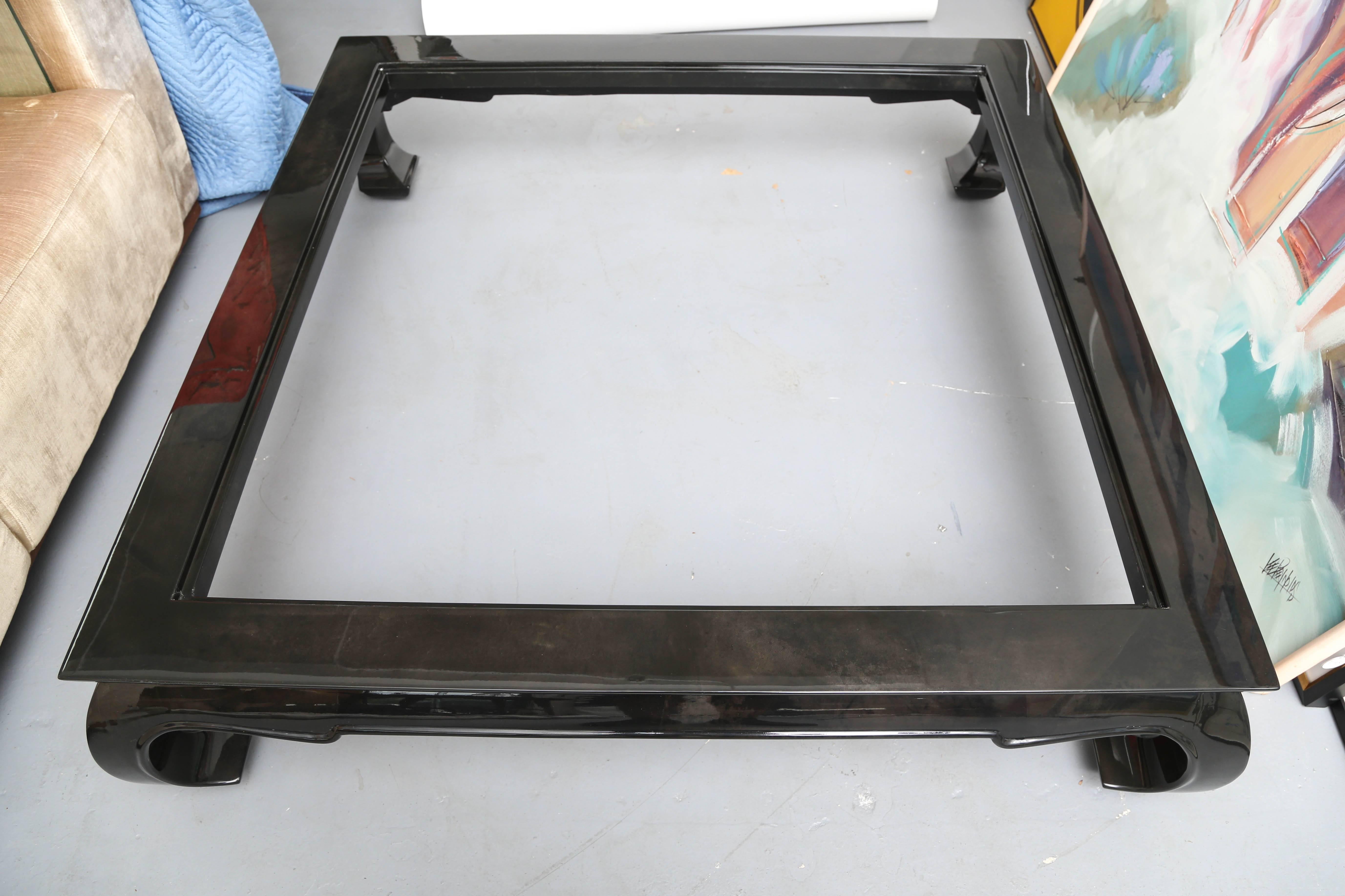 Mid-20th Century Monumental Goatskin Coffee Table Karl Springer Style 1960s, USA
