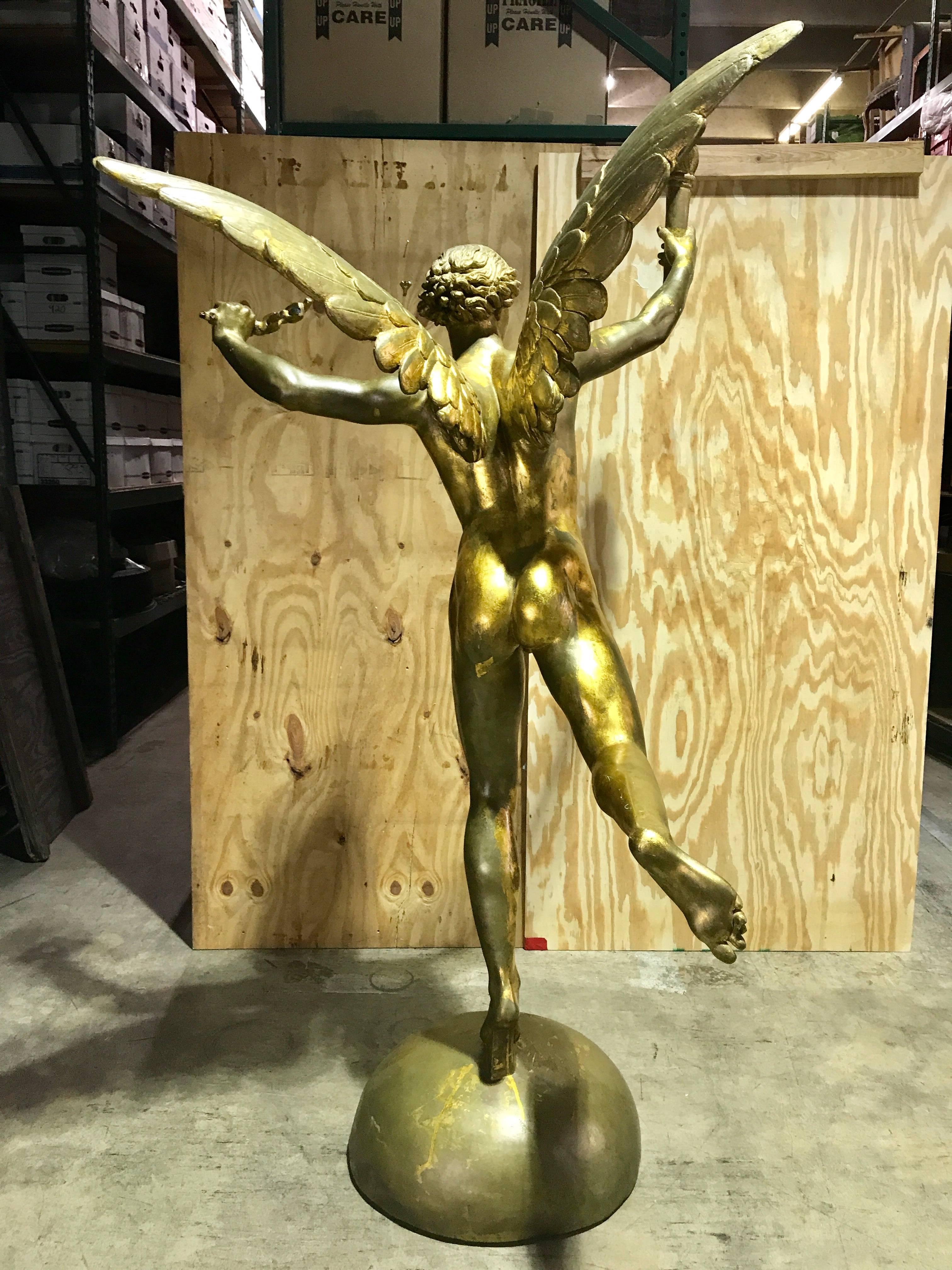 Monumental Gold Leaf Sculpture of an Angel For Sale 2