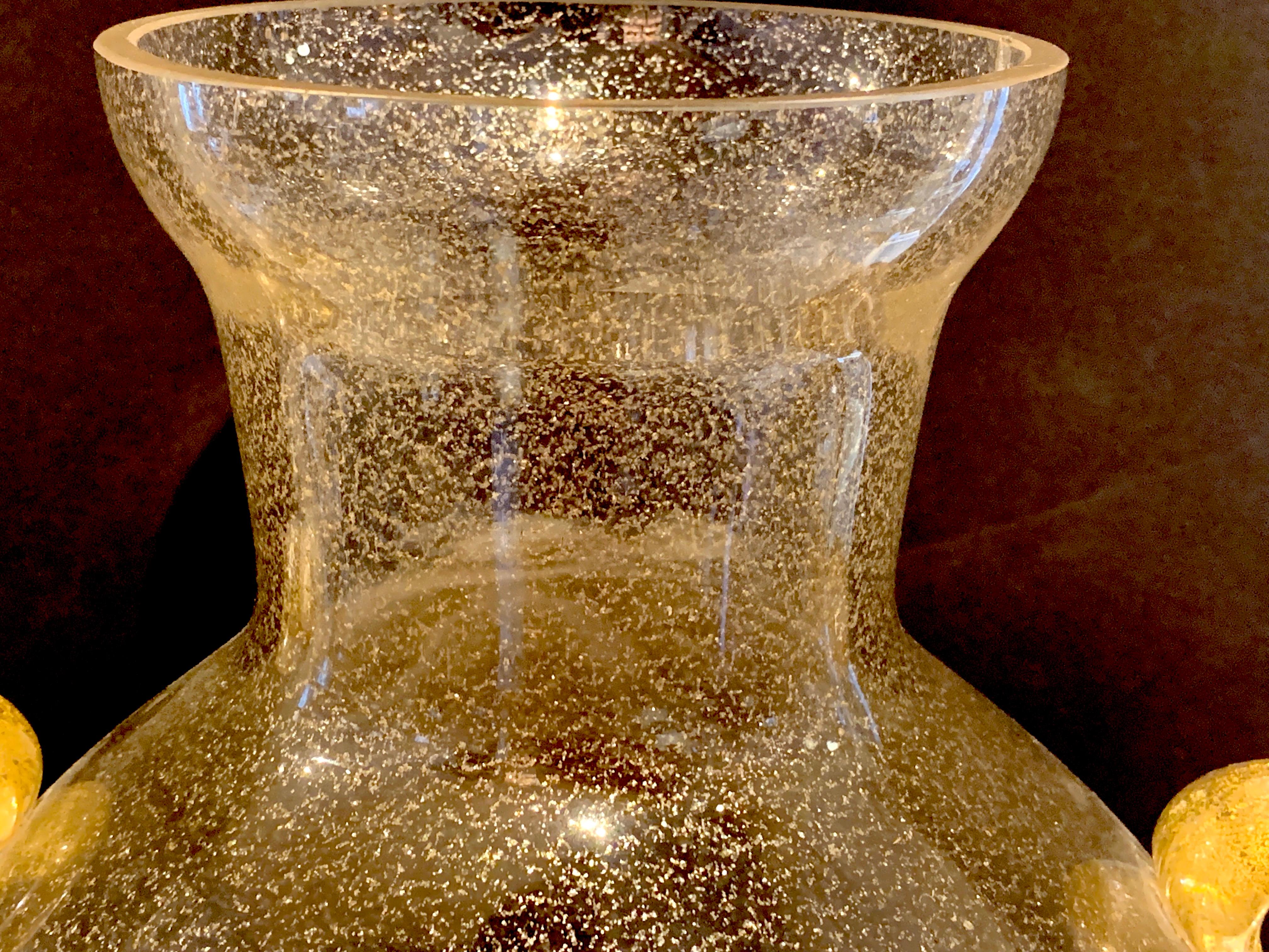 Monumental Good Infused Murano Glass Vase In Excellent Condition In Atlanta, GA