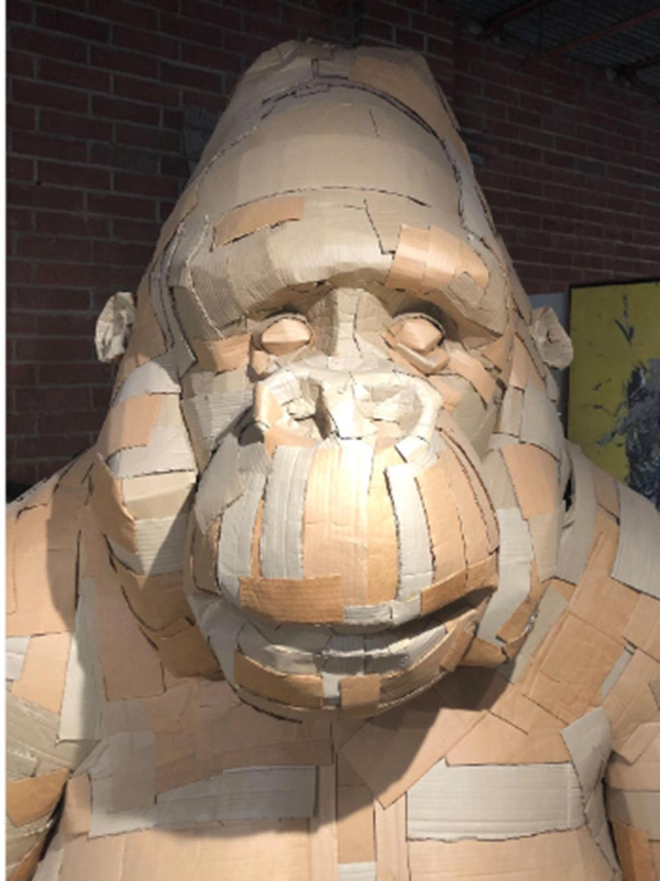 Paper Monumental Gorilla Sculpture For Sale