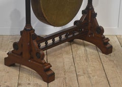 Monumental Gothic Revival Walnut Dinner Gong