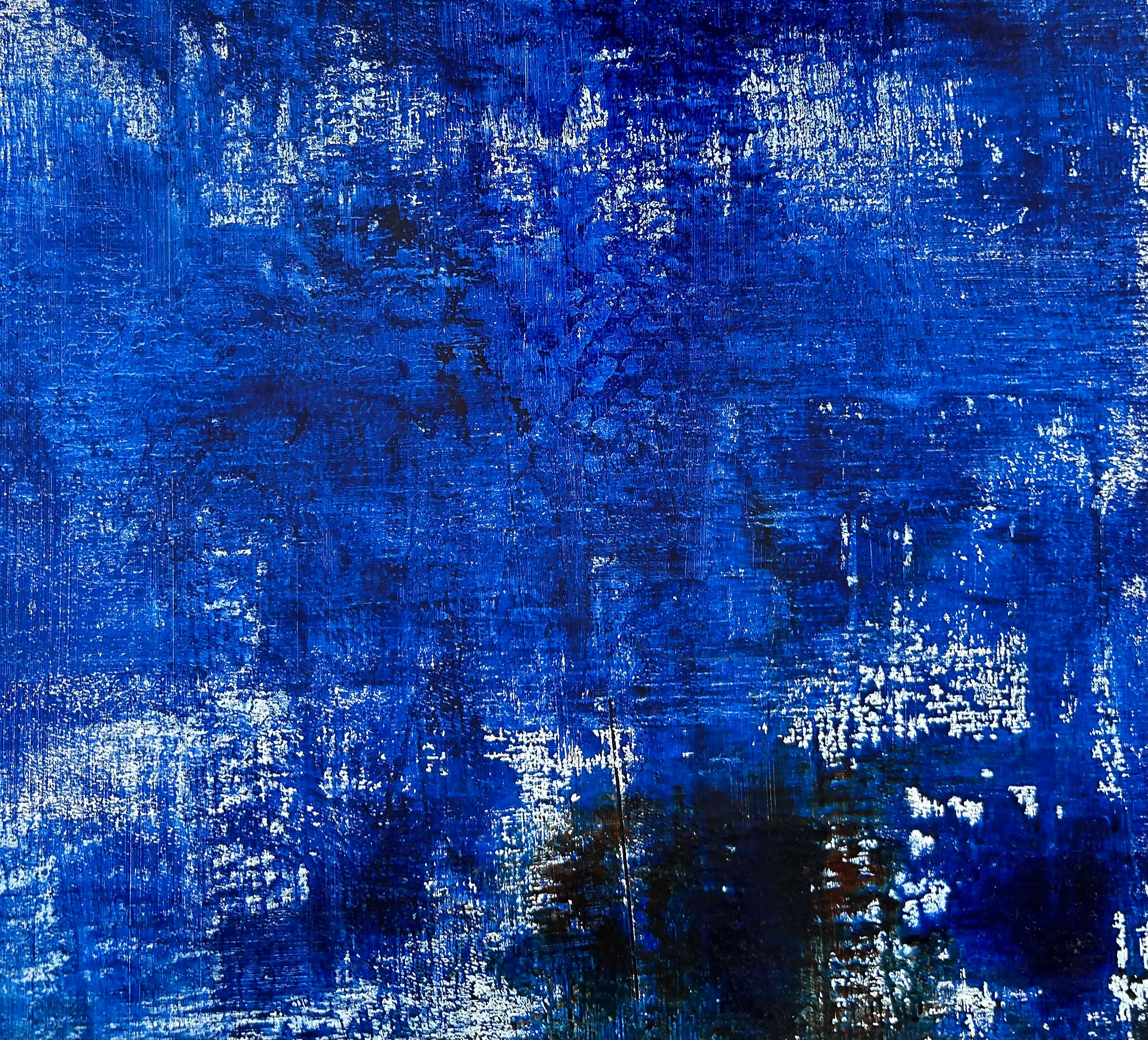 Monumentale grafische abstrakte Malerei auf Leinwand,  Unterzeichnet (amerikanisch) im Angebot