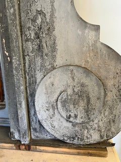 Monumental Gray Zinc Mantel or Floor Length Mirror
