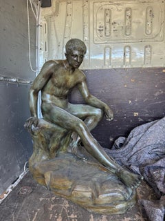 Monumental greek Bronze Sculpture of Hermes after Lysippos, Second Half