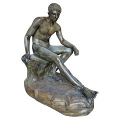 Monumental greek Bronze Sculpture of Hermes after Lysippos, Second Half