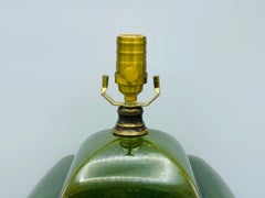 Monumental Green Ceramic Jar Lamp, 1980s