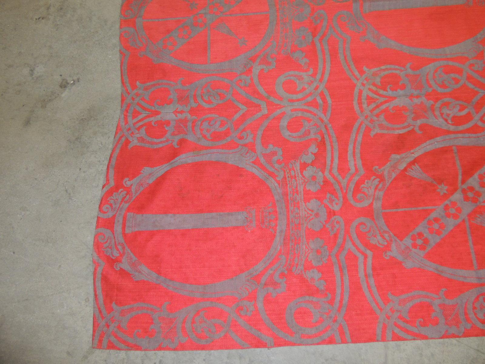 Large Scale Grey and Red Woven Textile Panel In Good Condition In Oakland Park, FL