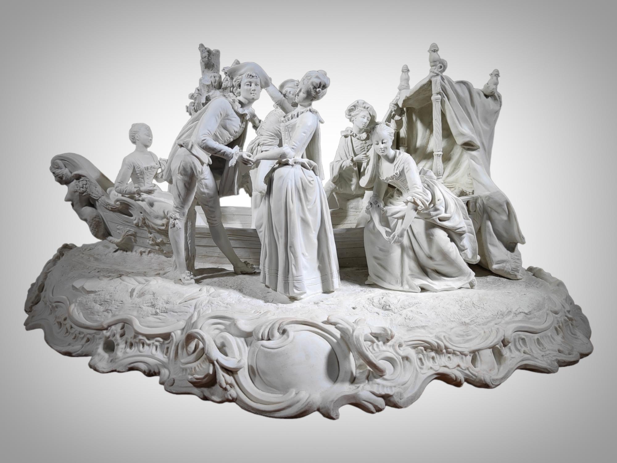 Monumentale Gruppe aus Sèvres Porzellan Signiert:Boucher
MONUMENTALE GRUPPE IN SÈVRES PORZELLAN SIGNIERT SPEKTAKULÄRE GRUPPE IN FRANZÖSISCH PORZELLAN BISKUIT AUS DEM HAUS VON SÈVRES VOM KÜNSTLER UNTERZEICHNET XIX JAHRHUNDERT, IN SEHR GUTEM ZUSTAND
