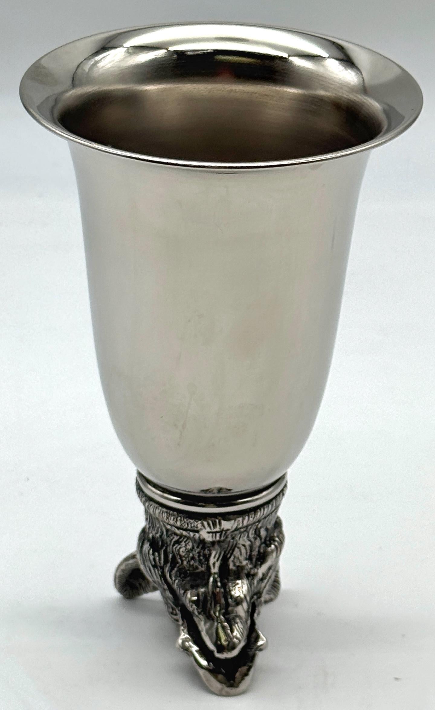 Estribera monumental Gucci con motivo de jabalí bañada en plata, diseñada por Paolo Gucci en venta 7