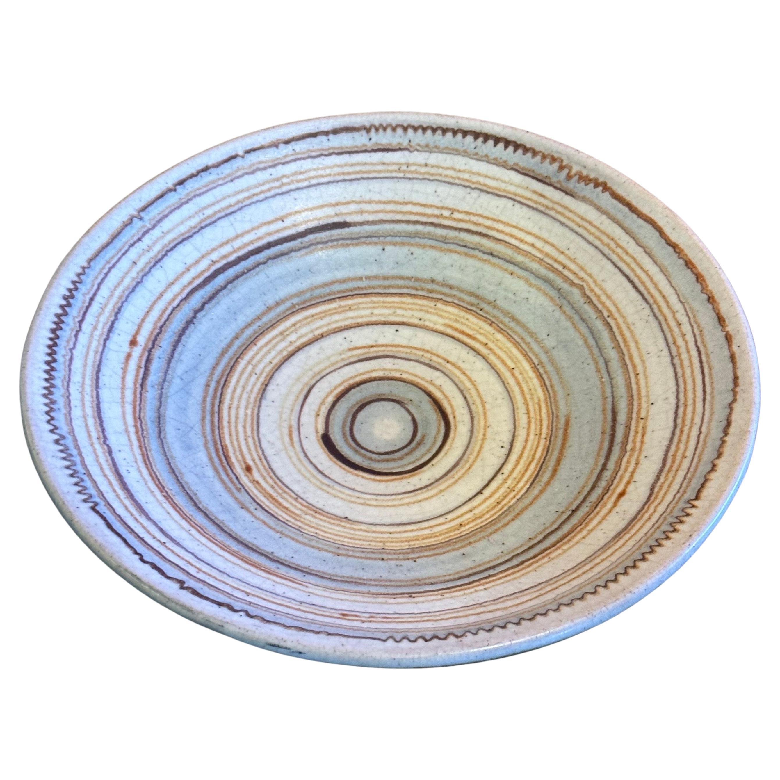 Monumental Gulfstream Line Stoneware Bowl by Fong Chow for Glidden