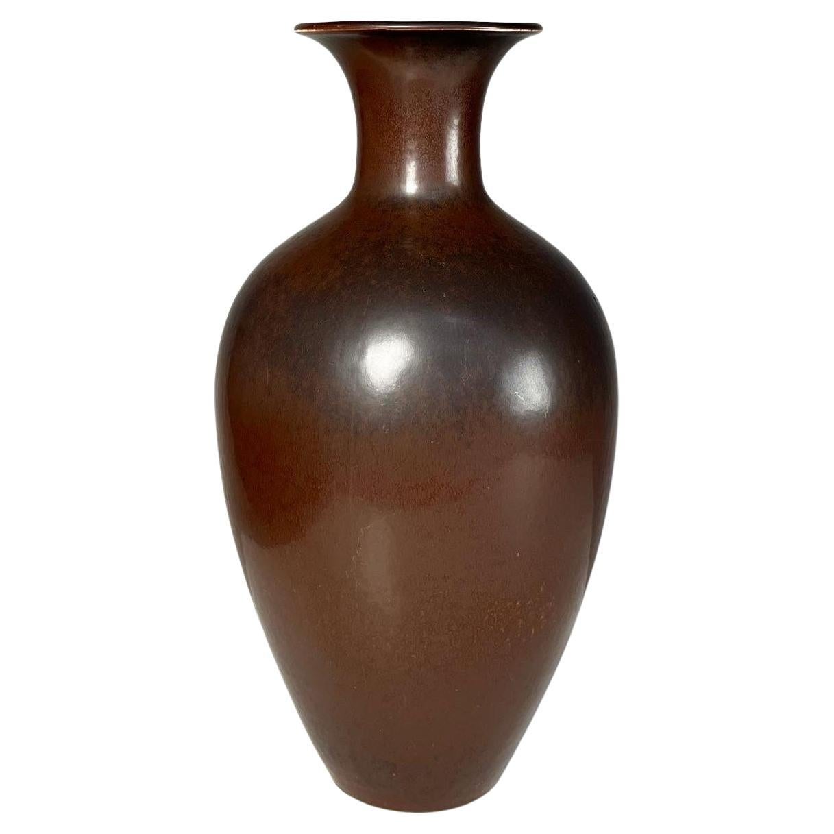Monumental Gunnar Nylund Floor Vase AKT Stoneware Rörstrand Sweden 1950s  For Sale