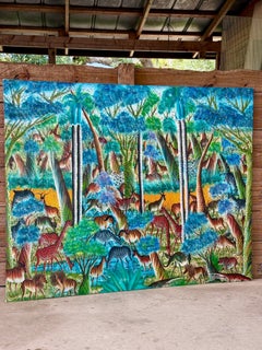Pittura monumentale di Jungling di Jean Rameau - Arte naif