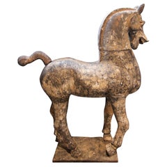 Monumental Han Dynasty Style Terracotta Horse