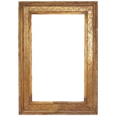Antique Monumental Hand-Carved and Gilded Florentine Picture Frame