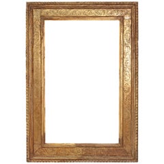 Monumental Hand-Carved and Gilded Florentine Picture Frame