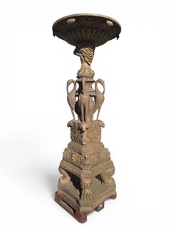 Monumental Hand-Carved Italian Marble Fountain