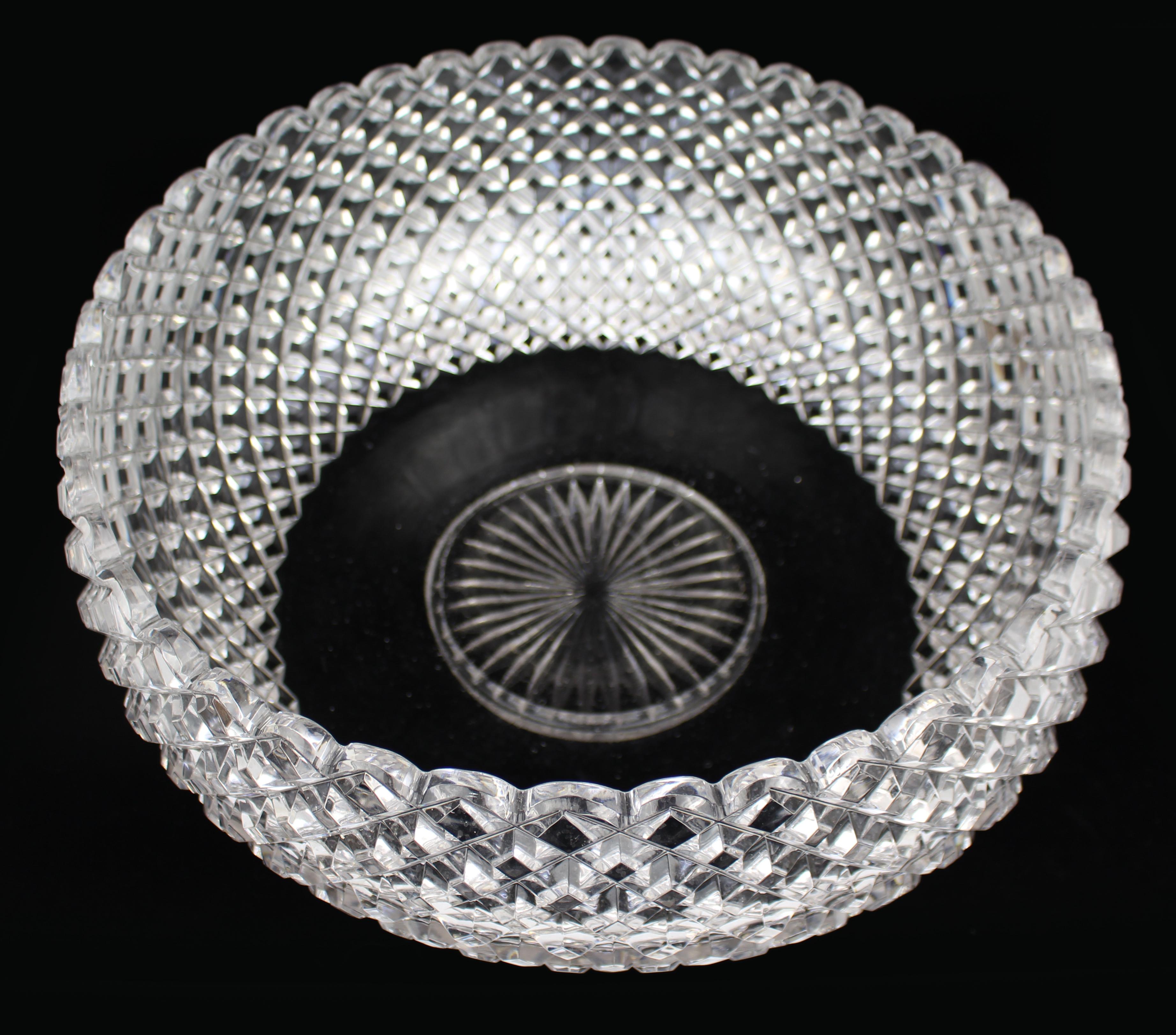 Monumental Hand-Cut Crystal Centrepiece Bowl c.1935 For Sale 3