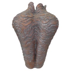 Monumental Hand-Formed Undulating Studio Ceramic Vase or Vessel
