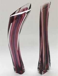 Monumental Harvey Littleton Two Piece Studio Art Glass Sculpture