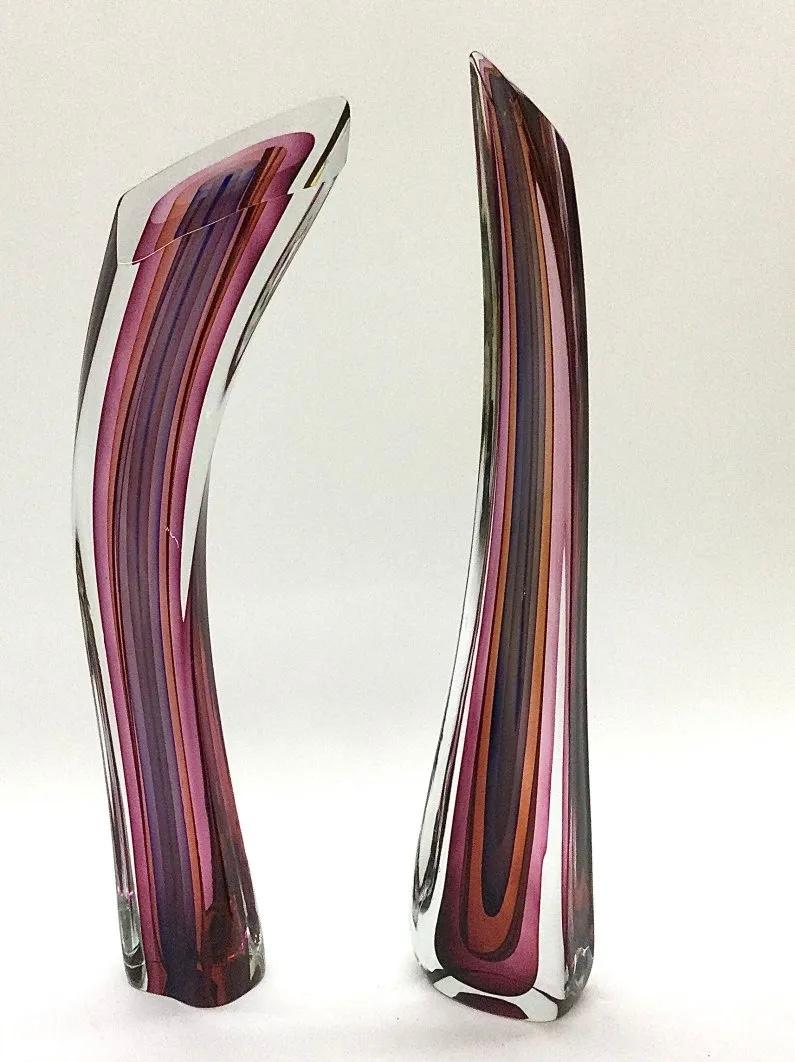 Mid-Century Modern Monumental Harvey Littleton Two Piece Studio Art Glass Sculpture