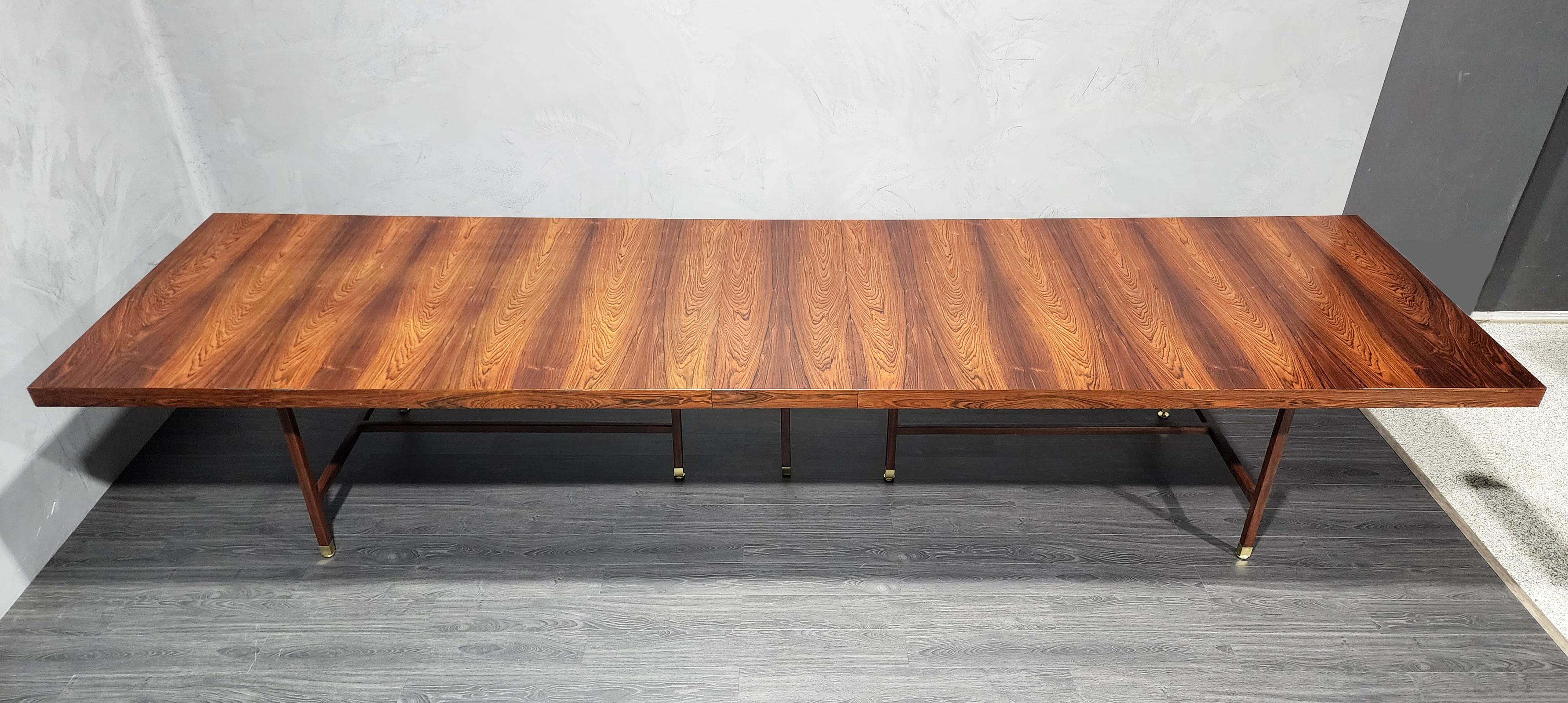 American Monumental Harvey Probber Brazilian Rosewood Dining Table For Sale