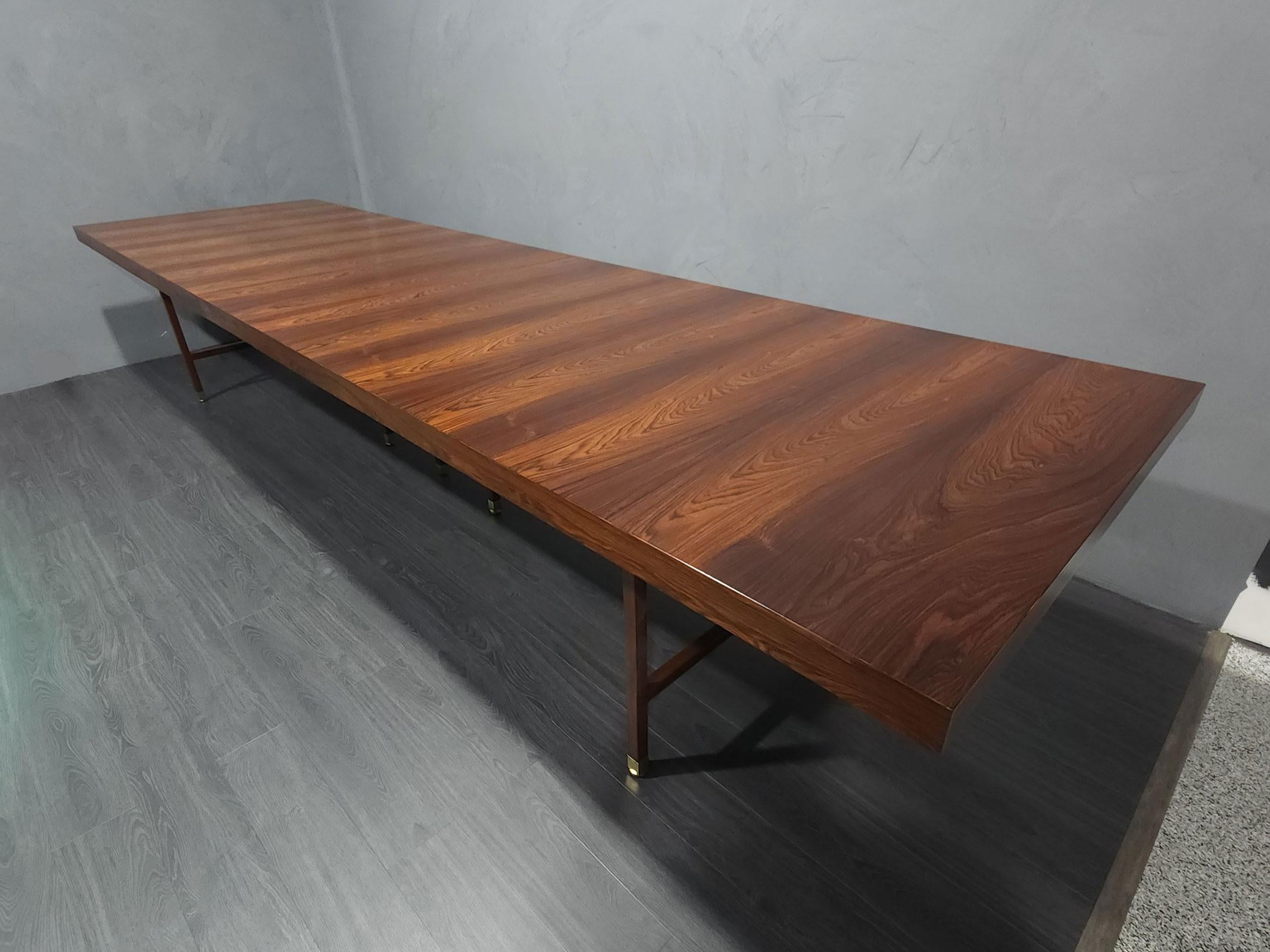 Monumental Harvey Probber Brazilian Rosewood Dining Table For Sale 1