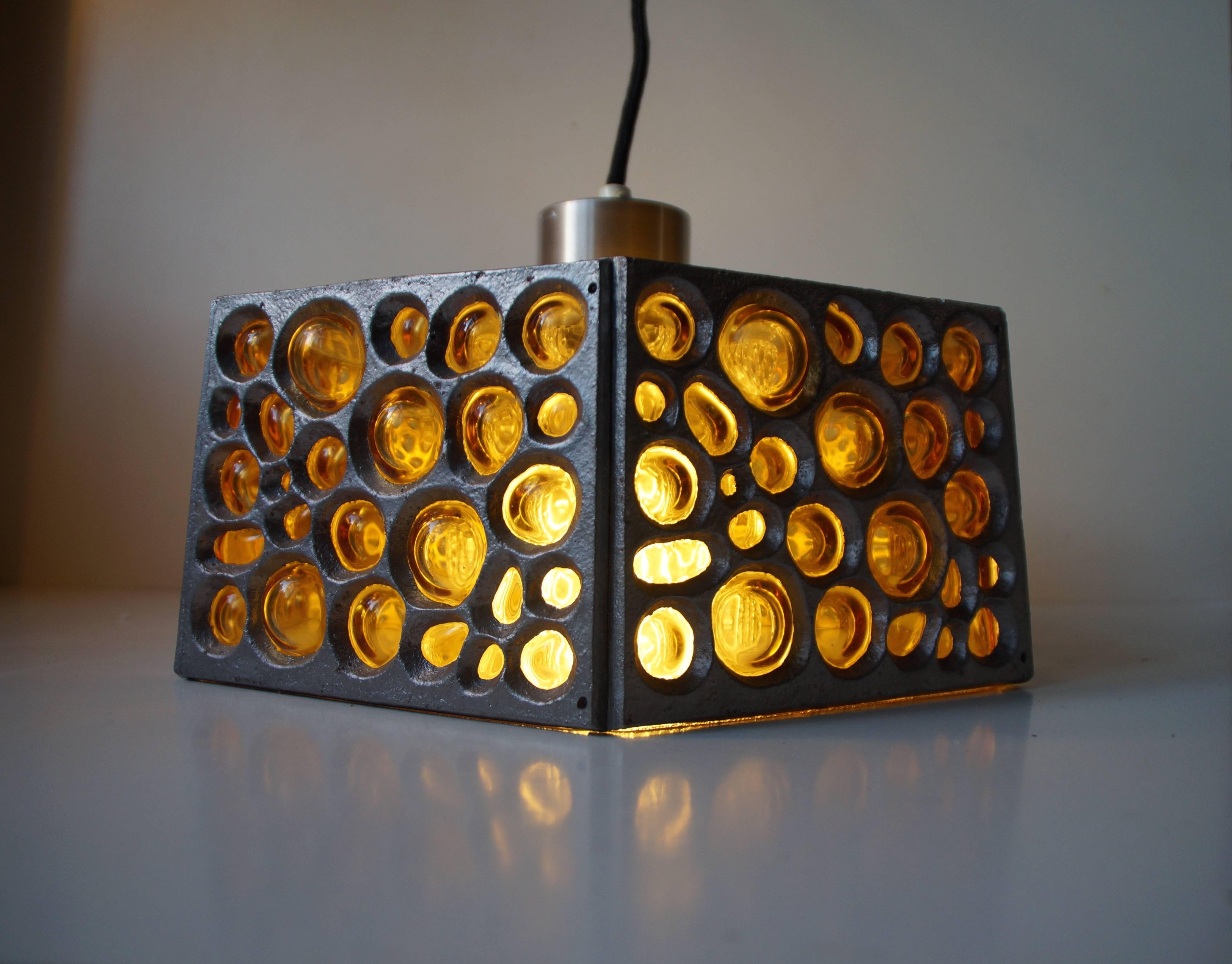 Monumental Hexagonal Brutalist Chandelier by Nanny Still for RAAK, circa 1960 3