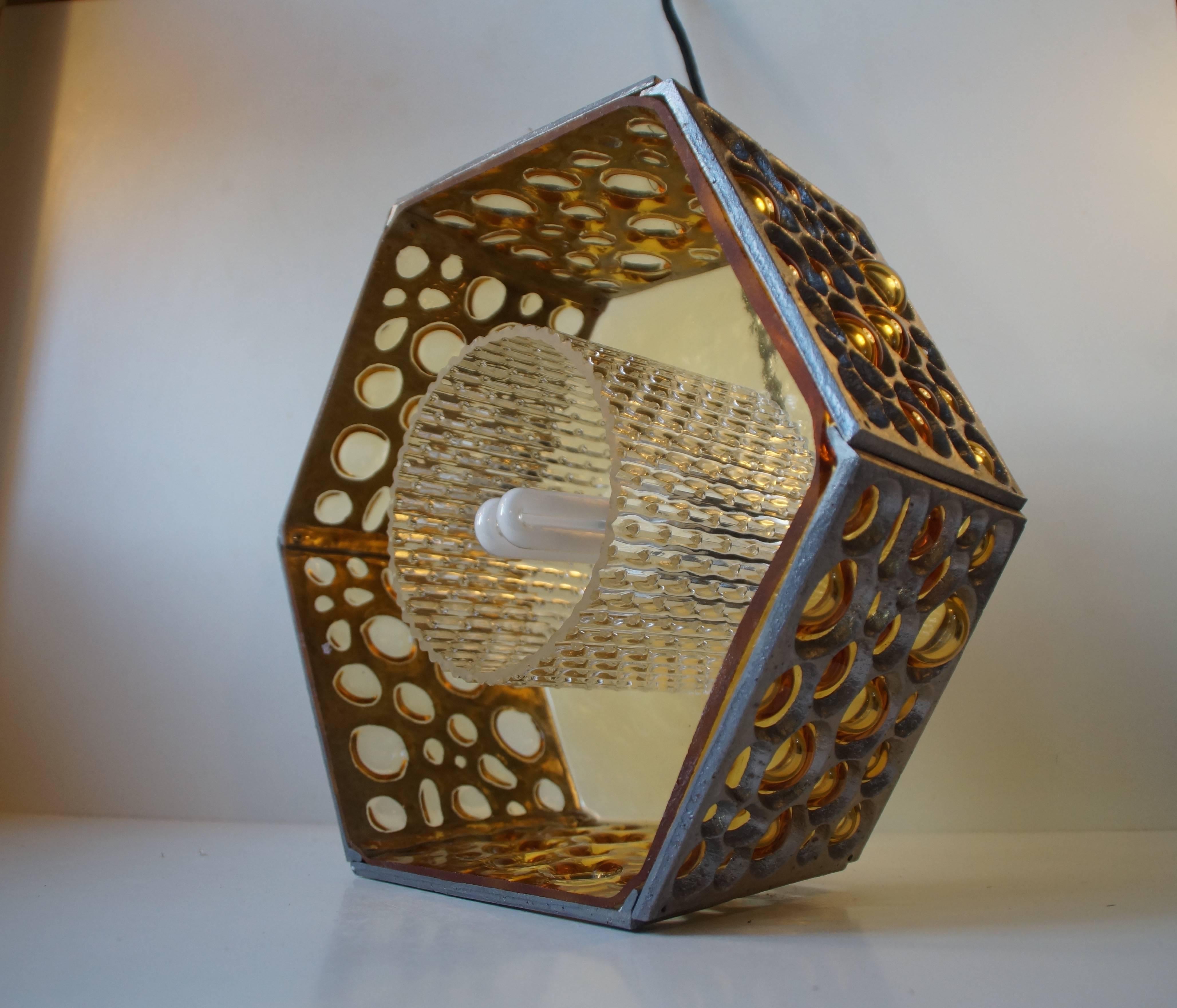 Mid-Century Modern Monumental Hexagonal Brutalist Chandelier by Nanny Still for RAAK, circa 1960