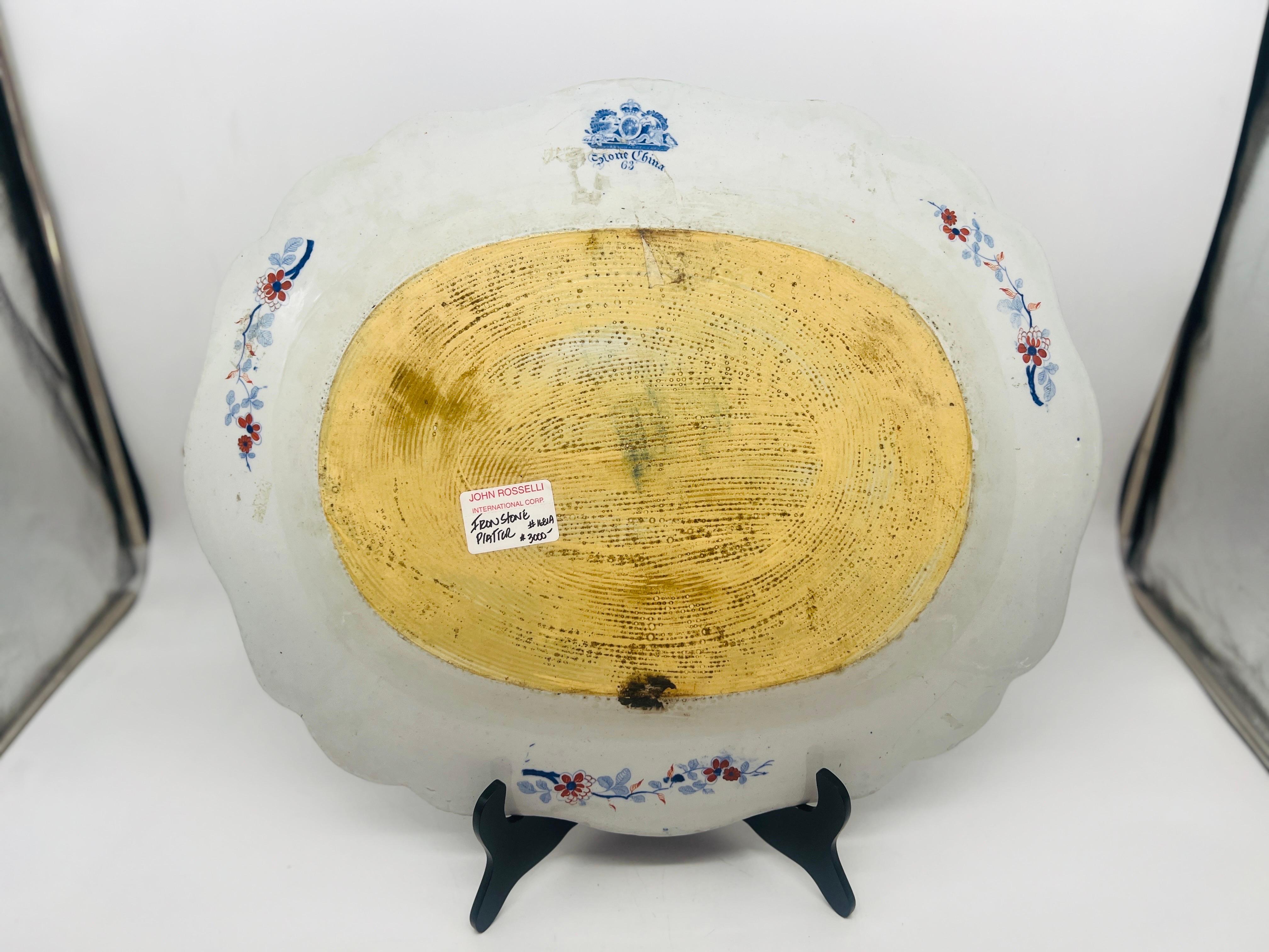 Monumental Hicks & Meigh English Ironstone Porcelain Platter, circa 1810 7