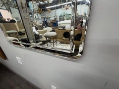 Monumental Highly Beveled Mirror Attributed To Fontana Arte