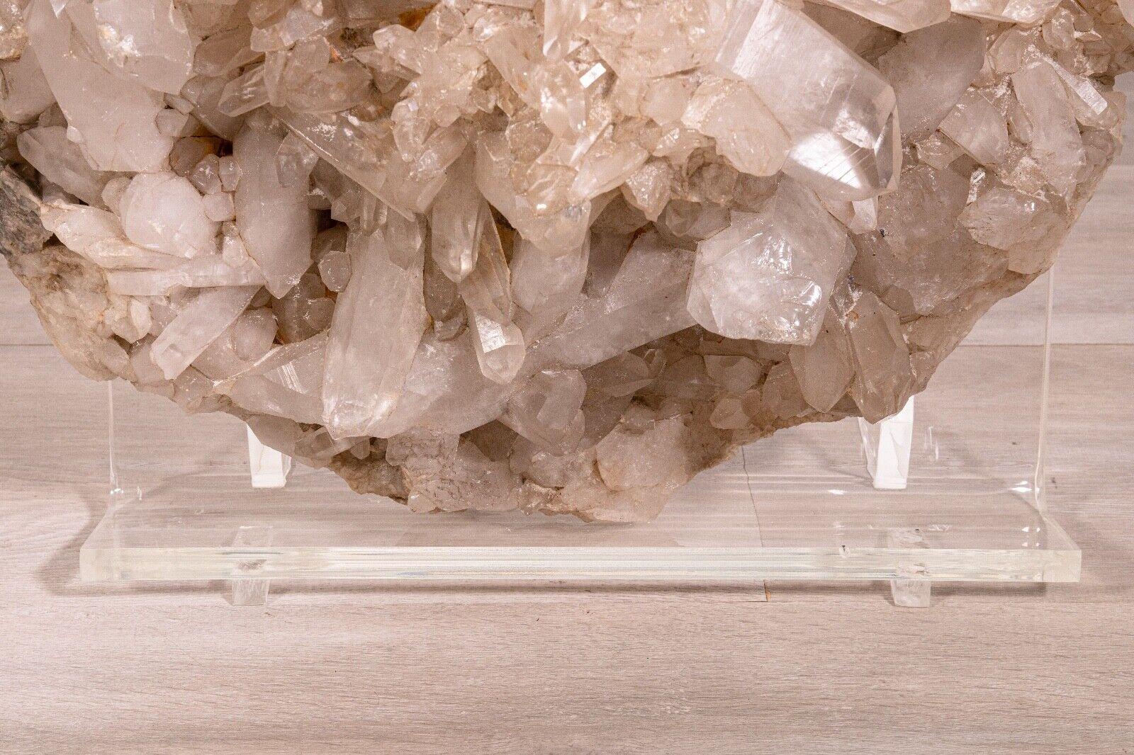 Monumental Himalayan Quartz Crystal Geode Mineral Specimen For Sale 4