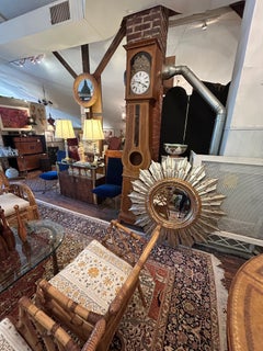 Monumental Hollywood Regency Silver & Gold Sunburst Mirror