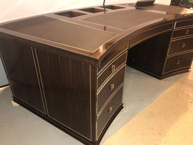 Monumental Hollywood Regency Style Executive's or Partners Desk in