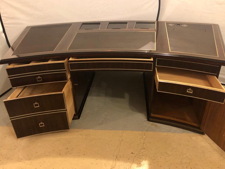 Monumental Hollywood Regency Style Executive's or Partners Desk in