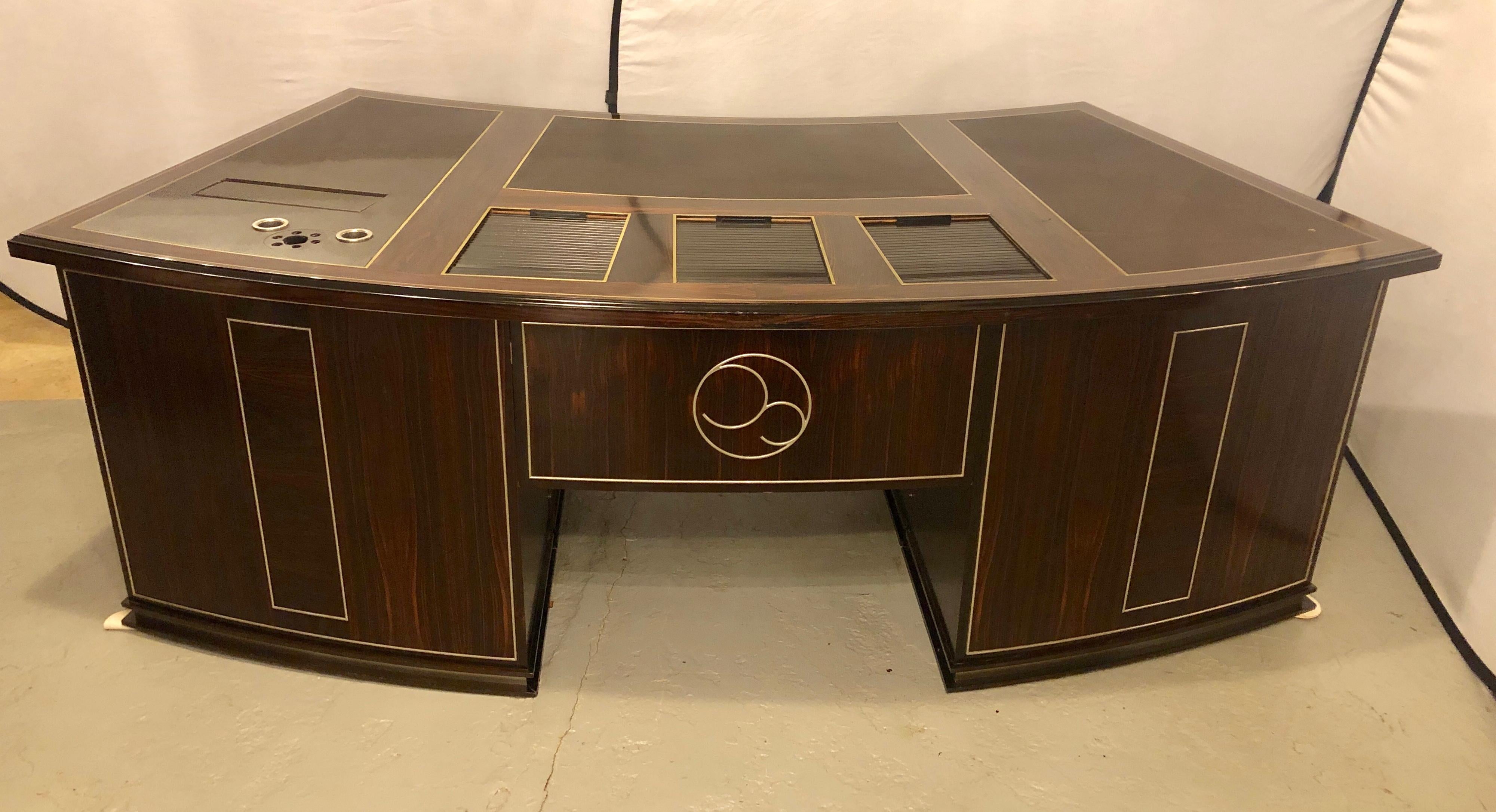 Monumental Hollywood Regency Style Executive's or Partners Desk in Rosewood 2