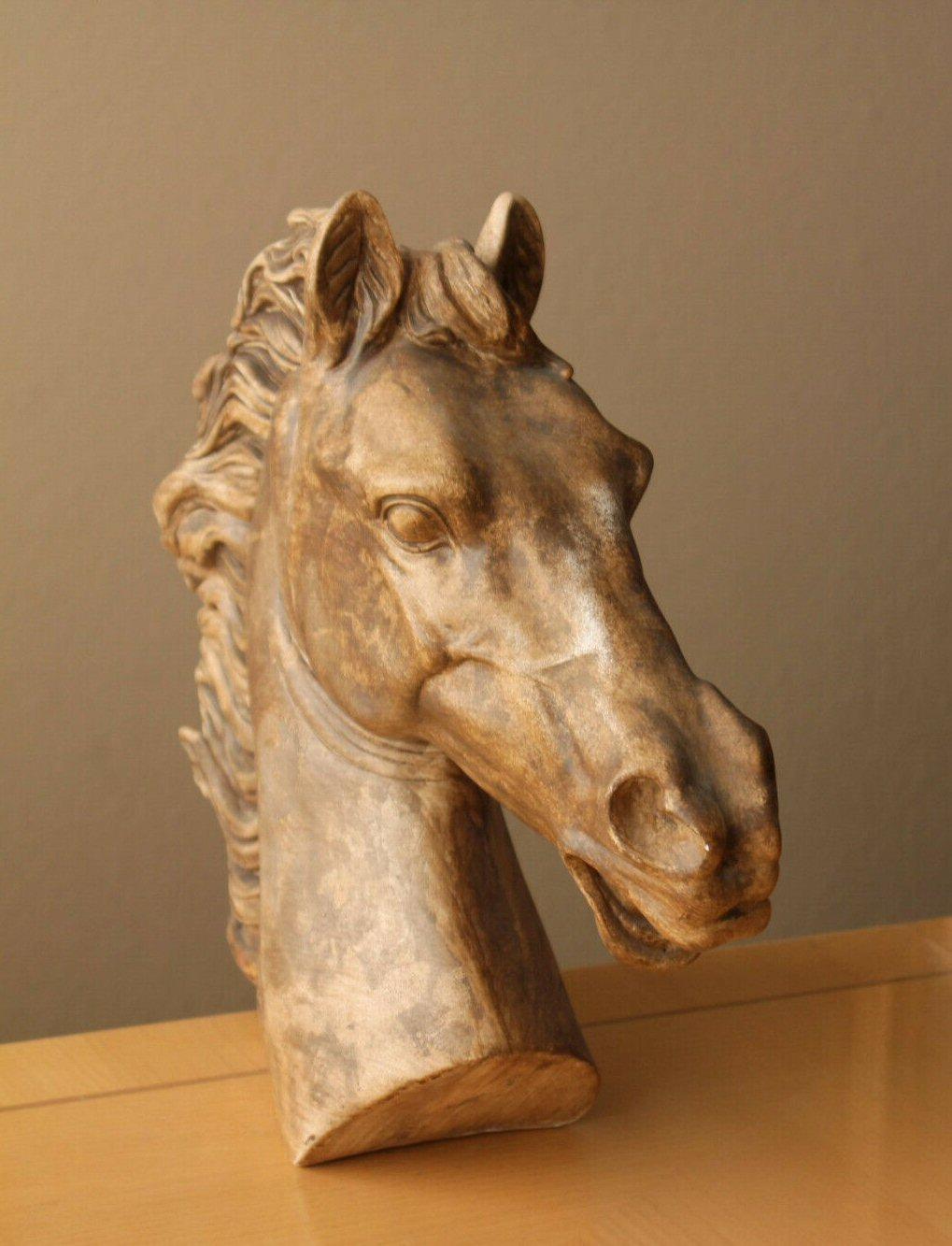 Cast Monumental Horse Sculpture Equestrian Decor 1960s Lifelike Expressionist Art  For Sale