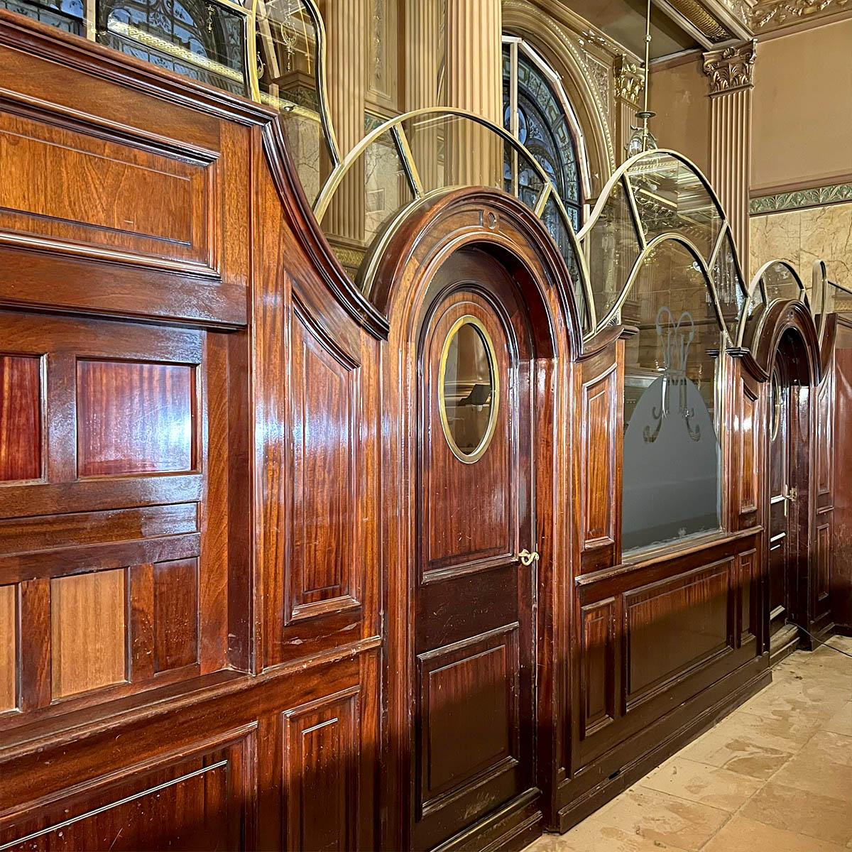 Monumental hotel reception desk set — 11.5m Front Counter, 16.9m Rear For Sale 7