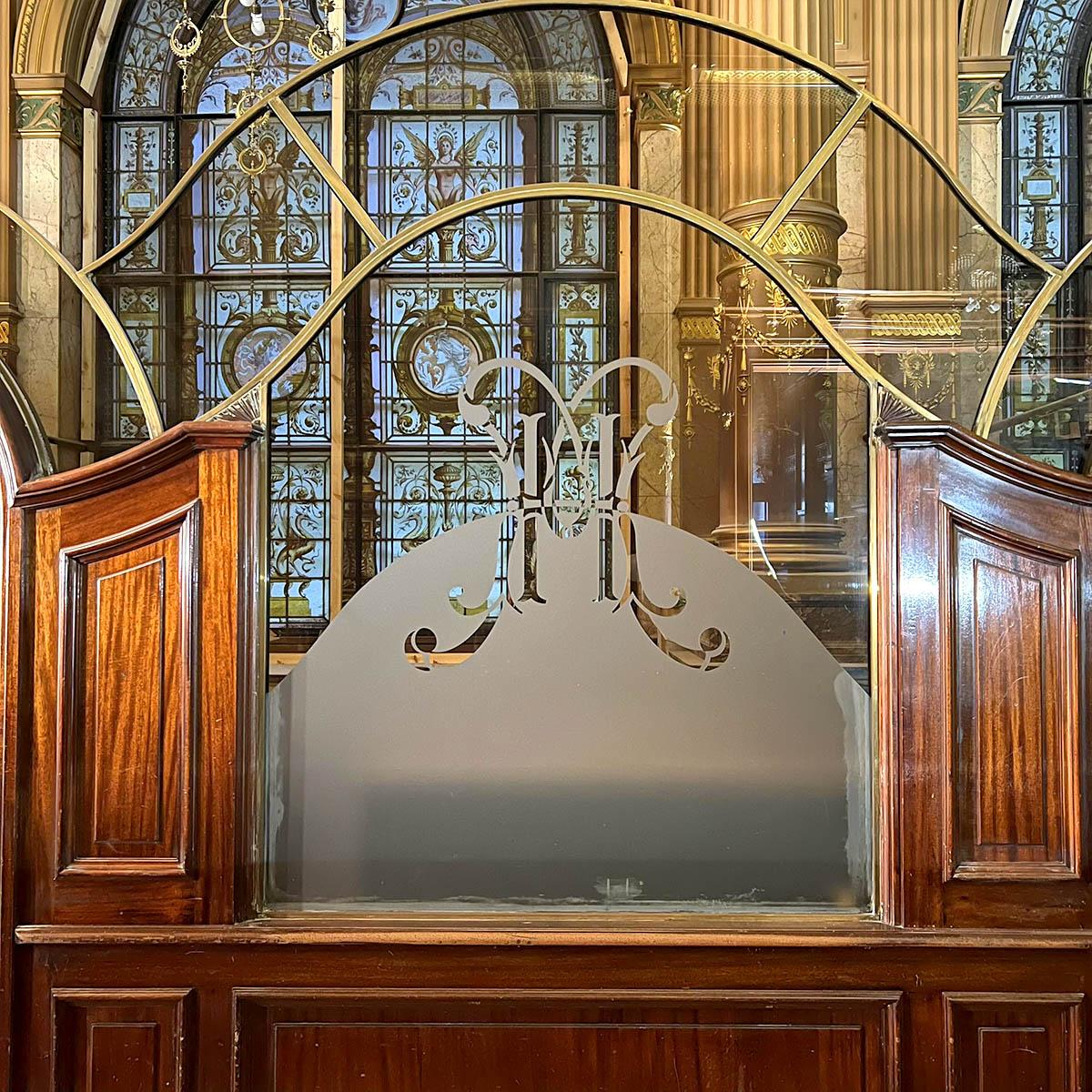 Monumental hotel reception desk set — 11.5m Front Counter, 16.9m Rear For Sale 11