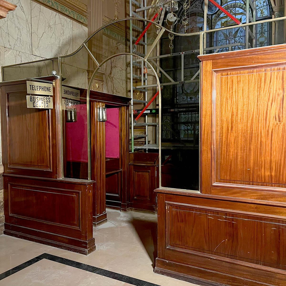 Monumental hotel reception desk set — 11.5m Front Counter, 16.9m Rear For Sale 14