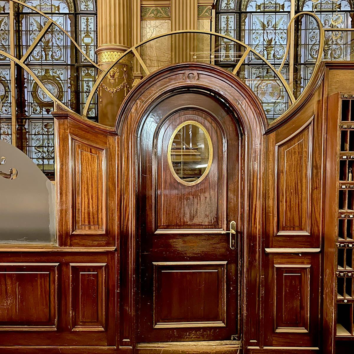 Mid-20th Century Monumental hotel reception desk set — 11.5m Front Counter, 16.9m Rear For Sale