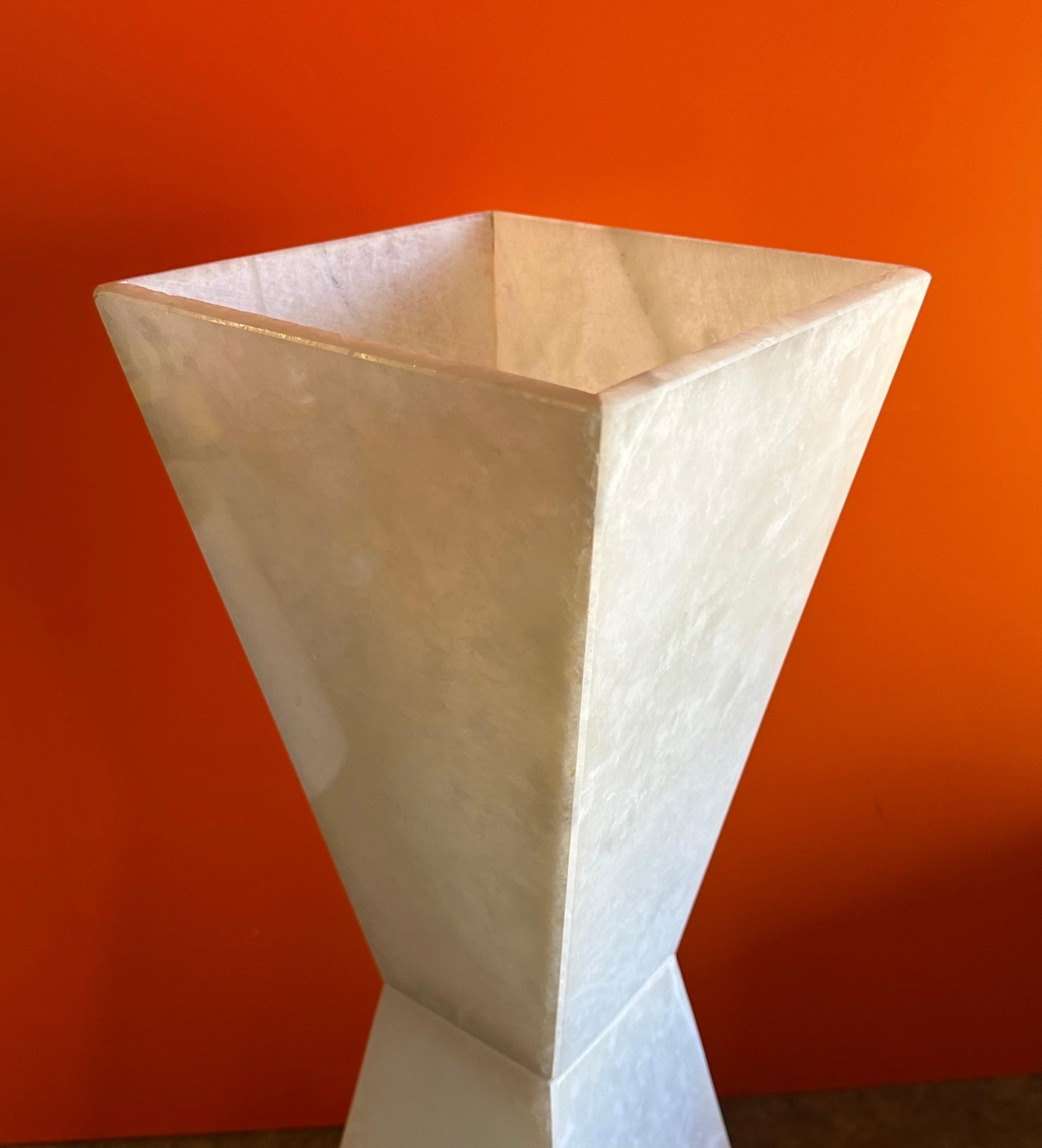 Monumental Hour Glass Shaped Post-Modern Quartz Table Lamp For Sale 9