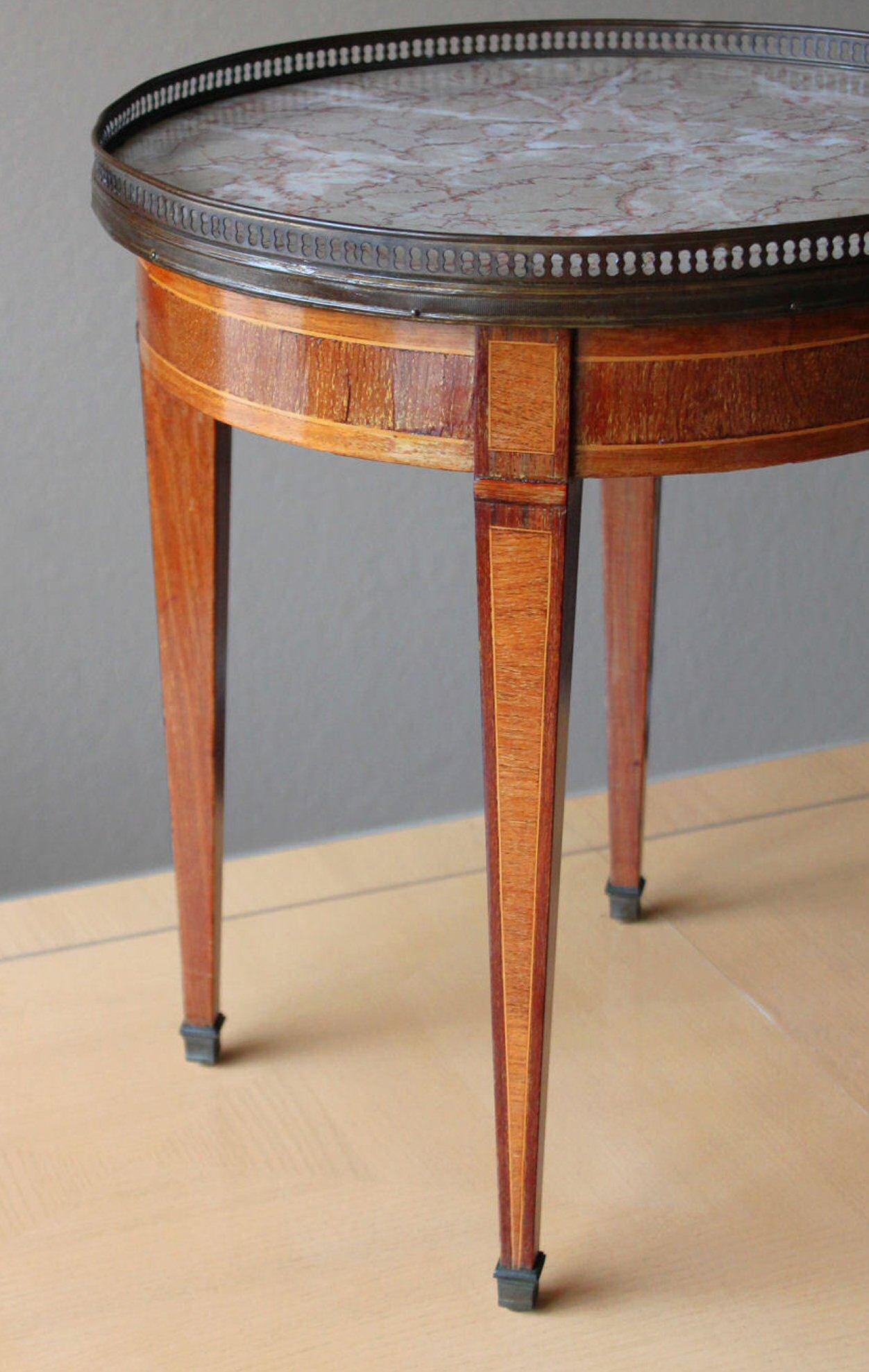 Hand-Crafted Monumental HOWARD VERBECK! 19th Century LOUIS XVI MARBLE SIDE TABLE! 1920s Wood For Sale