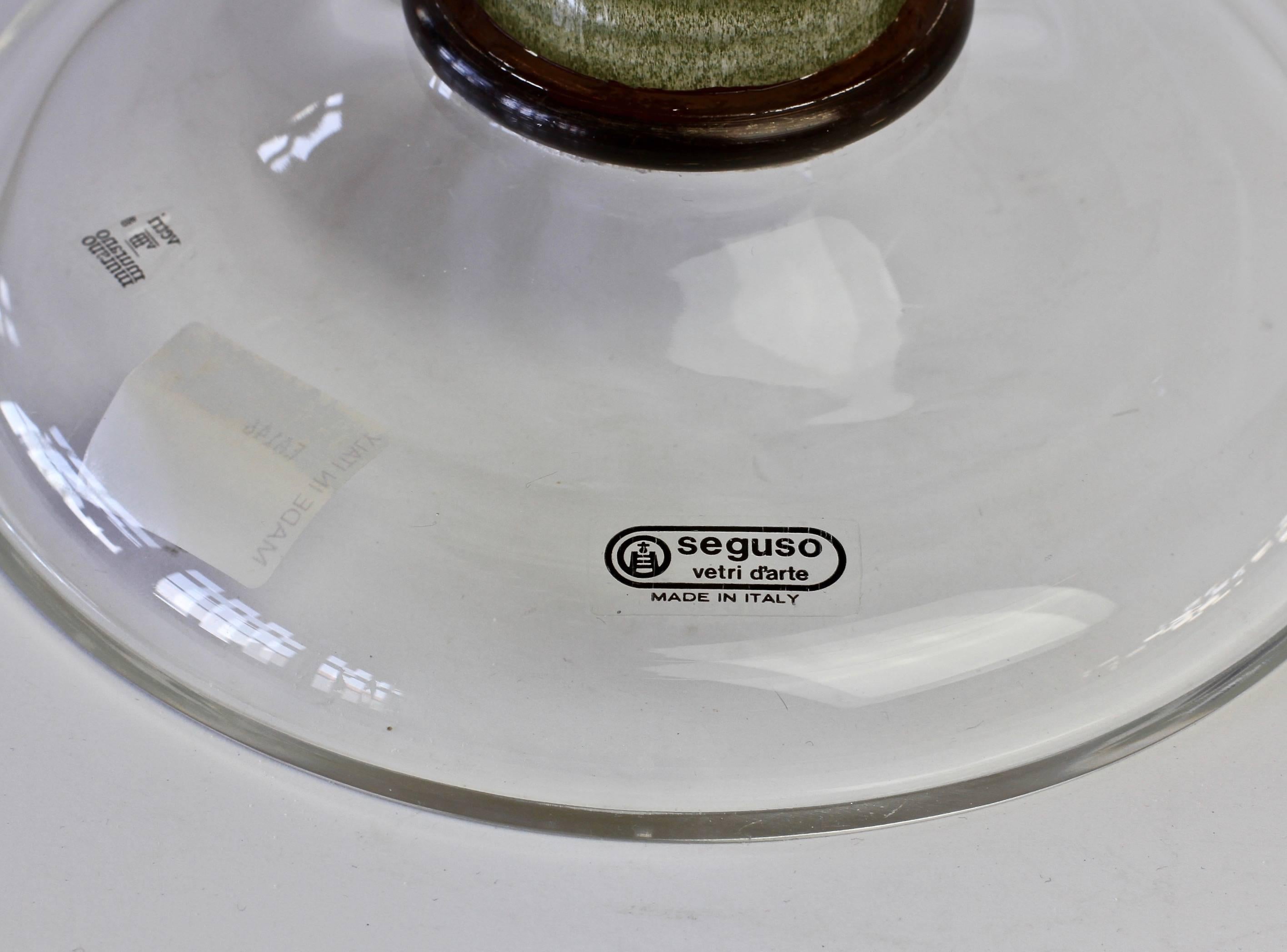 Monumental Huge Signed Seguso Vetri Darte Murano Glass Serving Bowl or Dish For Sale 5