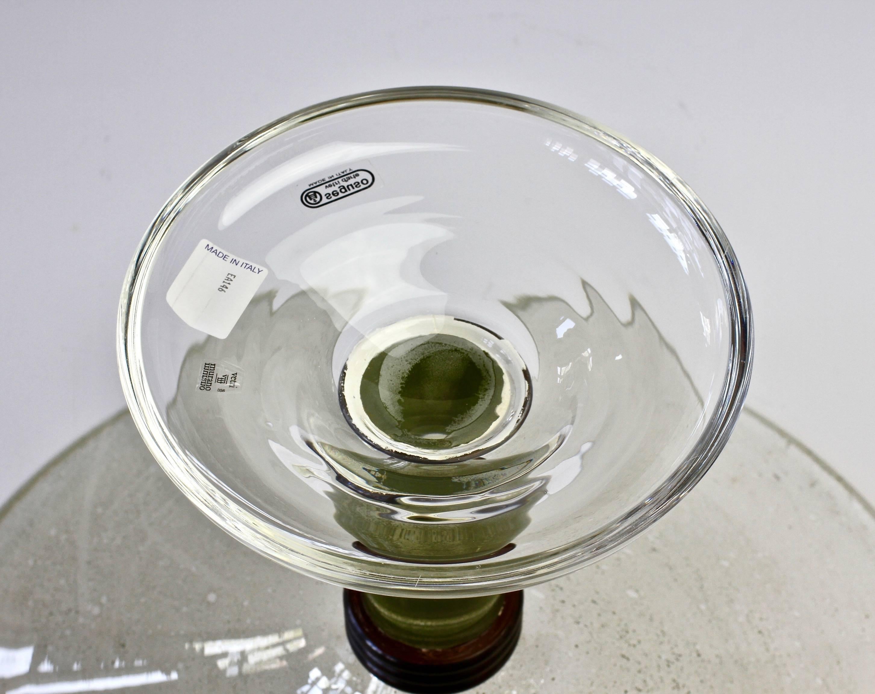 Monumental cuenco o plato de servir de cristal de Murano firmado por Seguso Vetri Darte en venta 8
