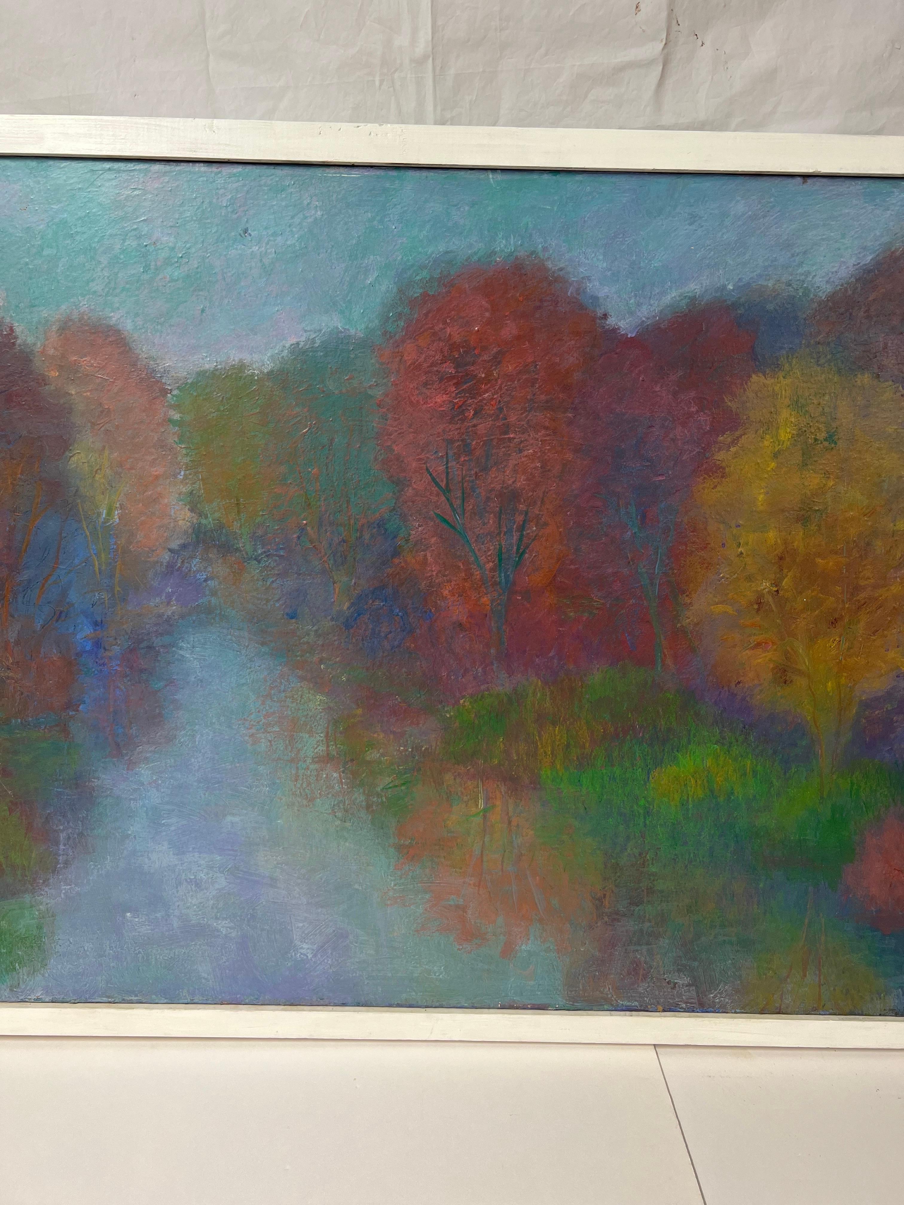 Monumental Impasto Plein Air Painting of Trees For Sale 5