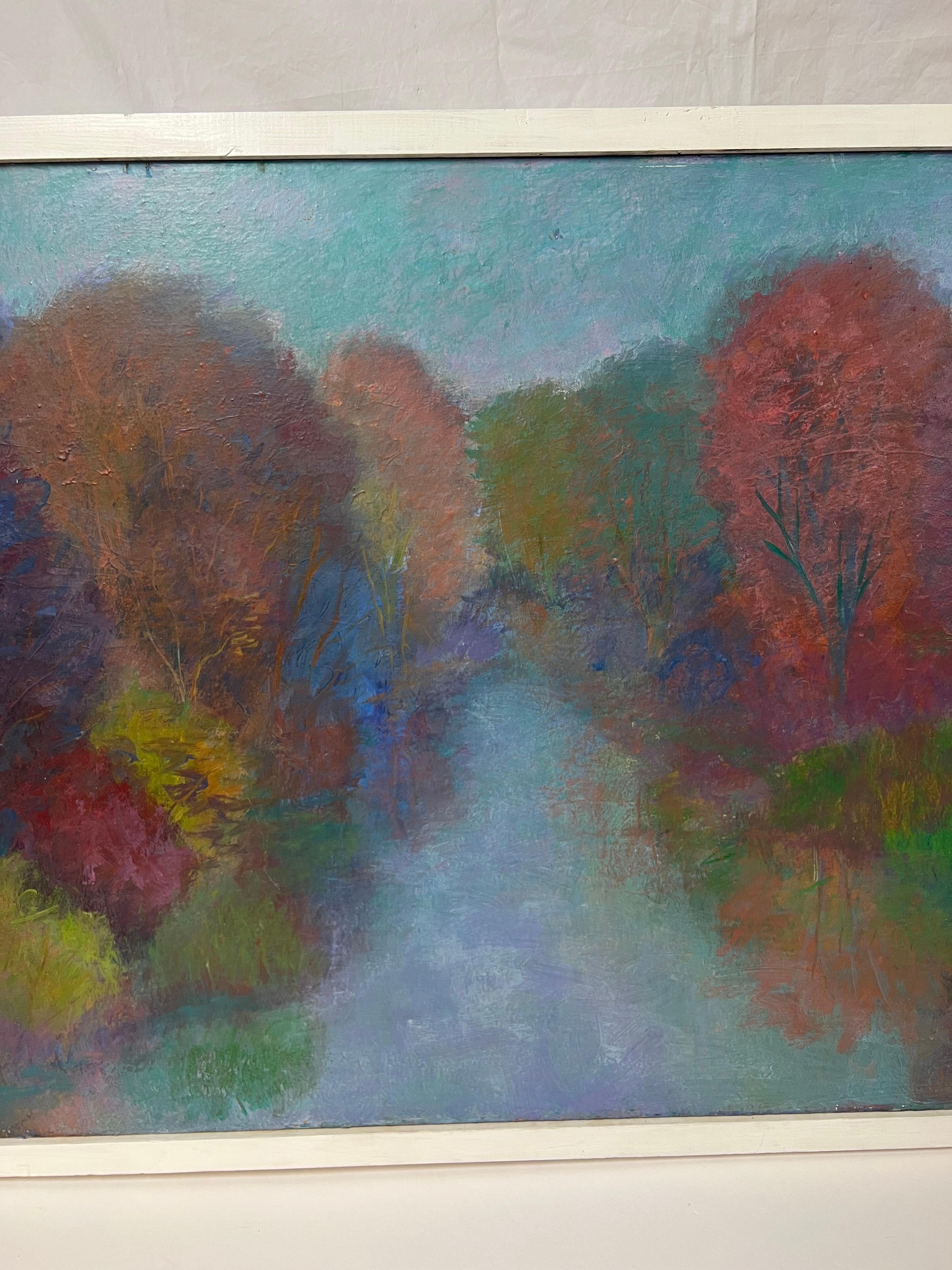 Monumental Impasto Plein Air Painting of Trees For Sale 13