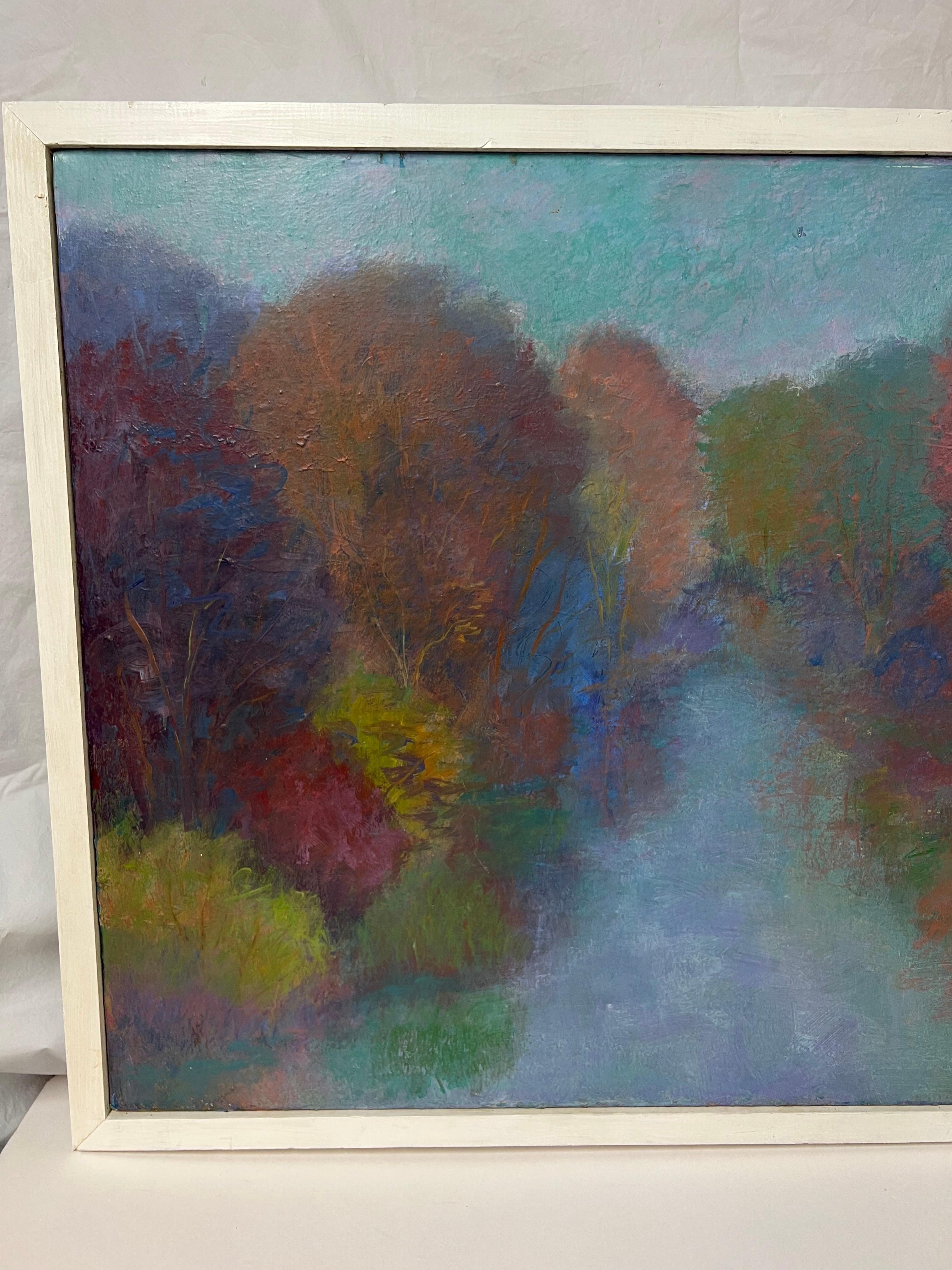 Monumental Impasto Plein Air Painting of Trees For Sale 14