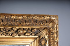 Monumental, imposing Baroque wall mirror, gilded, circa 1880